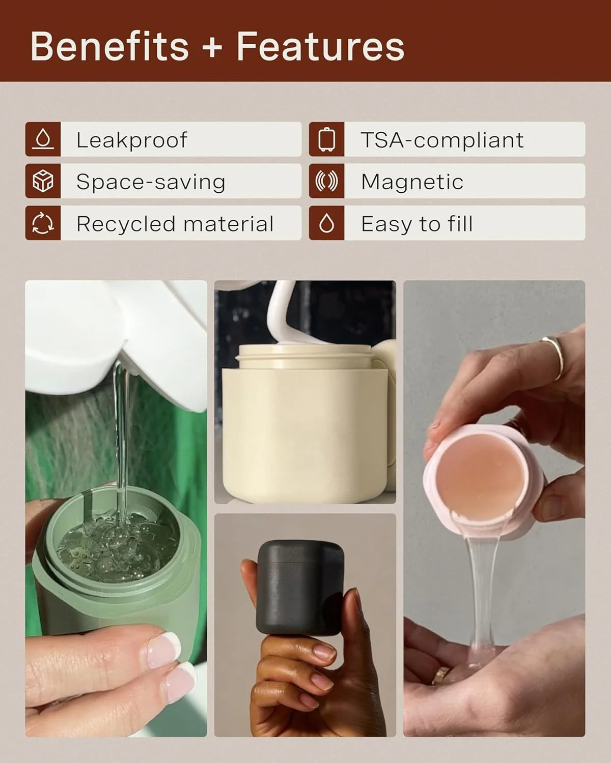 Magnetic Travel Container Set