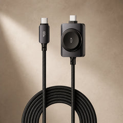 Sora Nest DuoCharge | 100W 2-in-1 USB-C & Apple Watch Charging Cable
