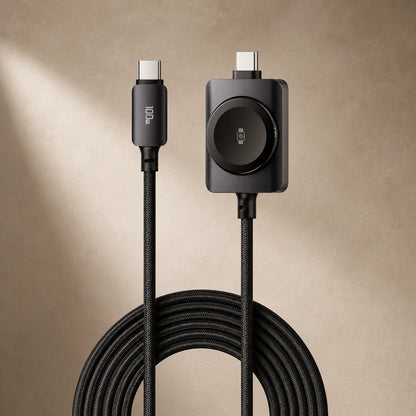 Sora Nest DuoCharge | 100W 2-in-1 USB-C & Apple Watch Charging Cable
