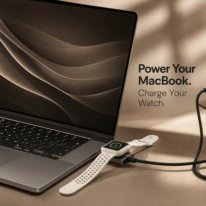 Sora Nest DuoCharge | 100W 2-in-1 USB-C & Apple Watch Charging Cable