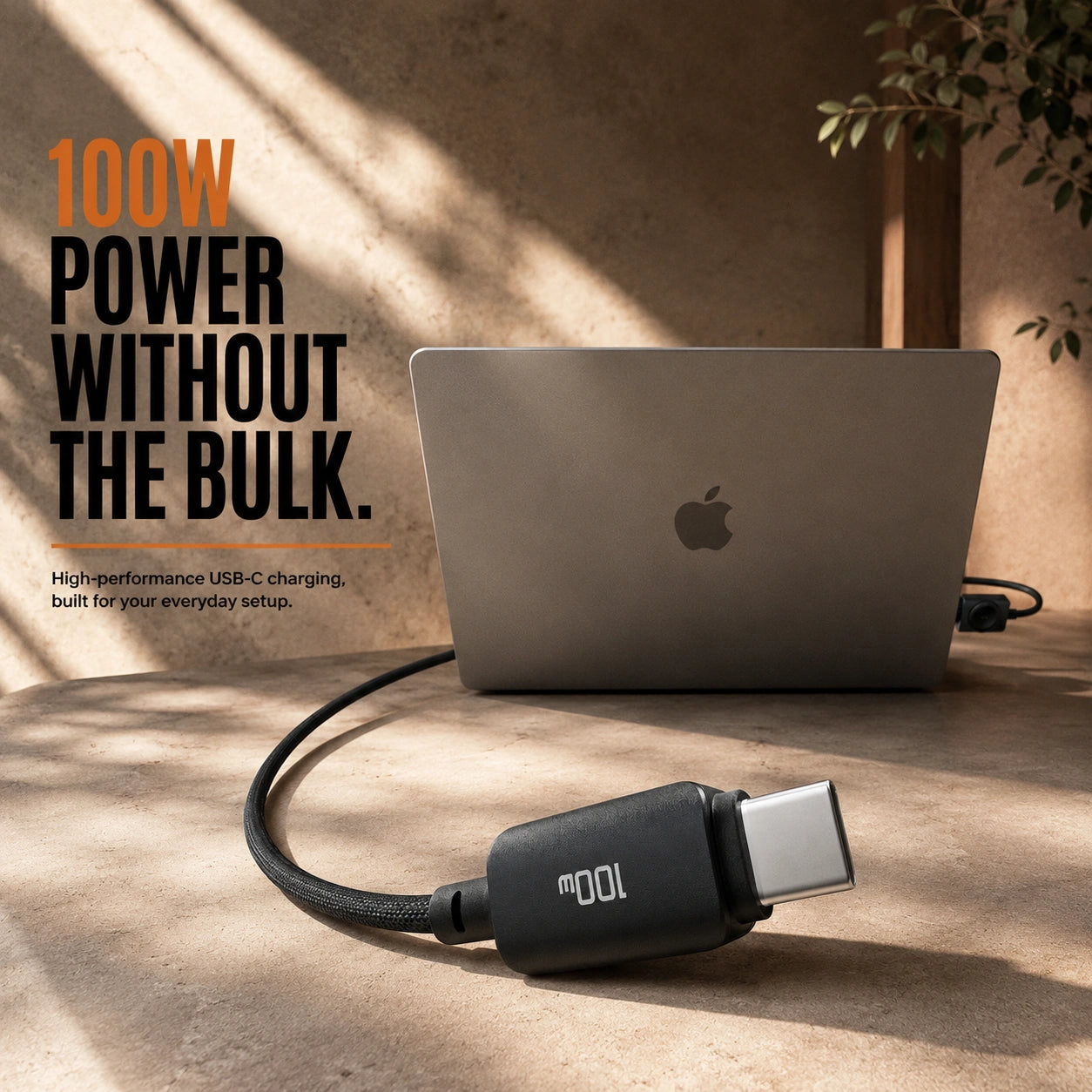 Sora Nest DuoCharge | 100W 2-in-1 USB-C & Apple Watch Charging Cable