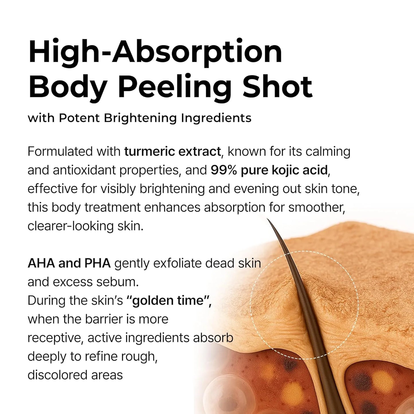 Dr. Melvex Peel Shot Body Spray – Kojic Acid + Turmeric
